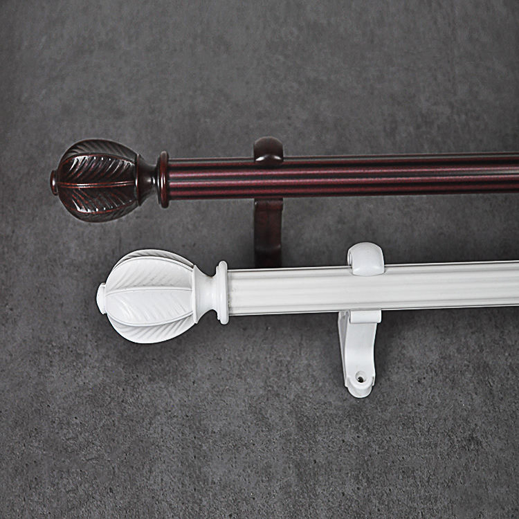 Wholesale Custom Wood Single 28mm Wooden Curtain Rods for Home Decor