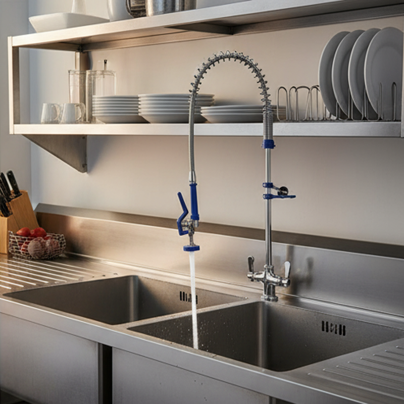 Sleek Modern Kitchen Faucet with 360-Degree Swivel Spout