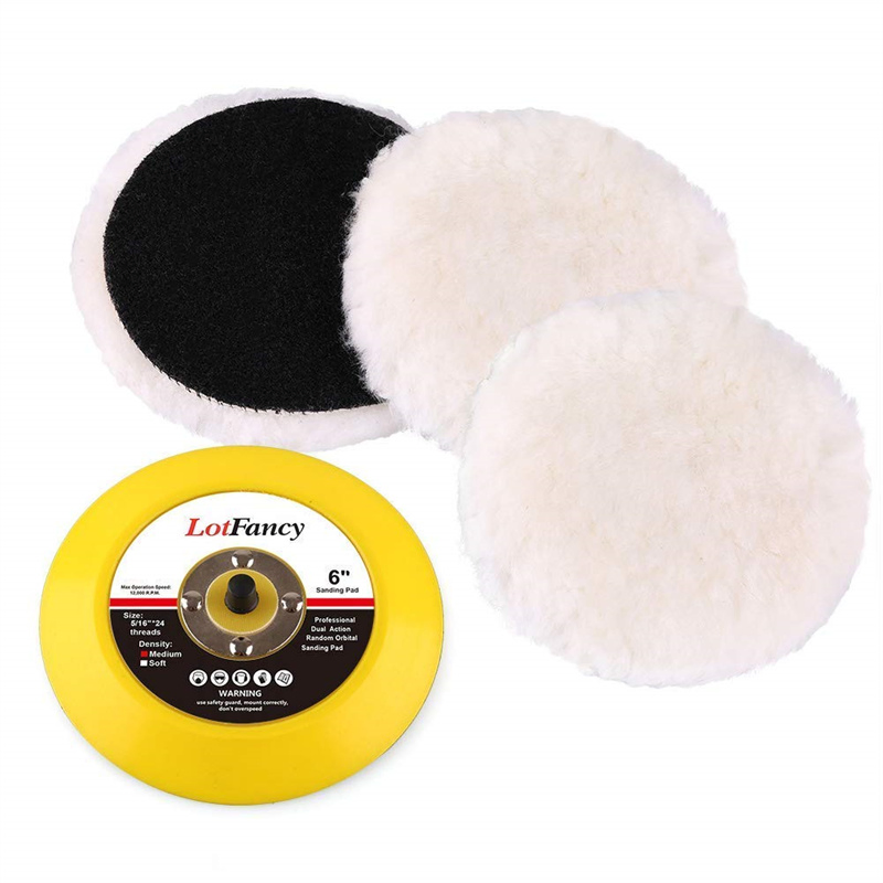 Wool Polishing Pad Lamb Wool Pad Sheepskin 3-7 Inch Buffing Cut Pad