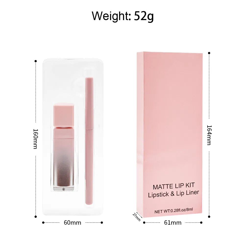 2in1 Lipstick and Lipliner Makeup Set Private Label Liquid Lipstick Lip Liner Combo