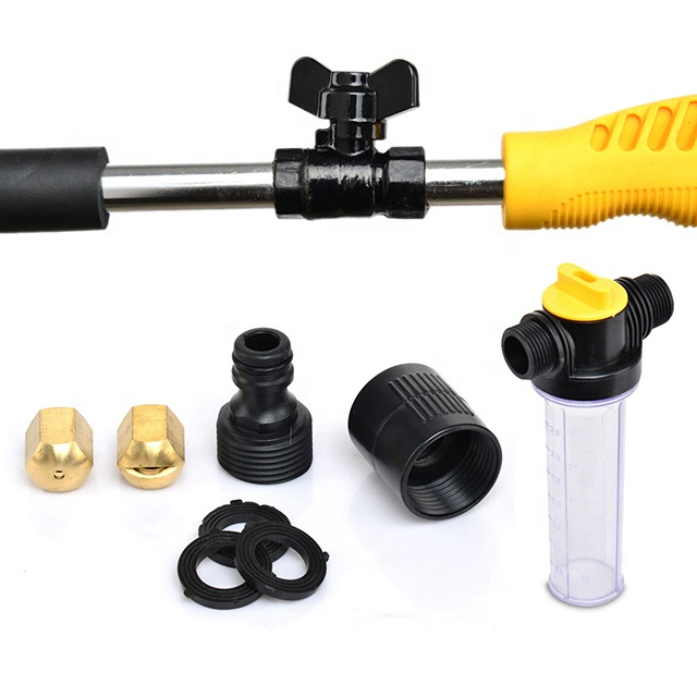 Multi-Use Water Jet Zoom Sprayer Wand Car cleaning Tool Car Washer Sprayer with Brush