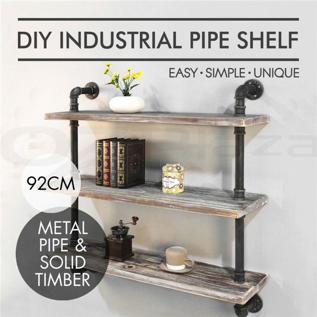 Cast Wrought Iron Coupling Pipe Fitting Nipple for DIY Antique Rustic Pipe Shelf Bookcase