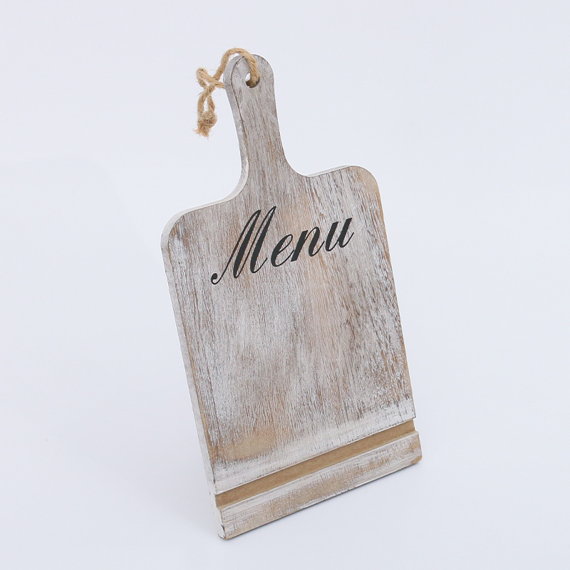 Sidewalk Sign Hotel Restaurant Table Top Wooden Menu Sign Holder Stand