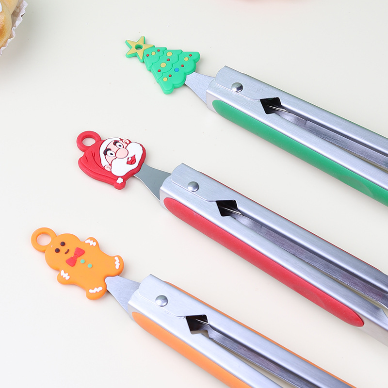 9 Inch Food Tong Kitchen Tongs Clip Stainless Steel Small Food BBQ Tong