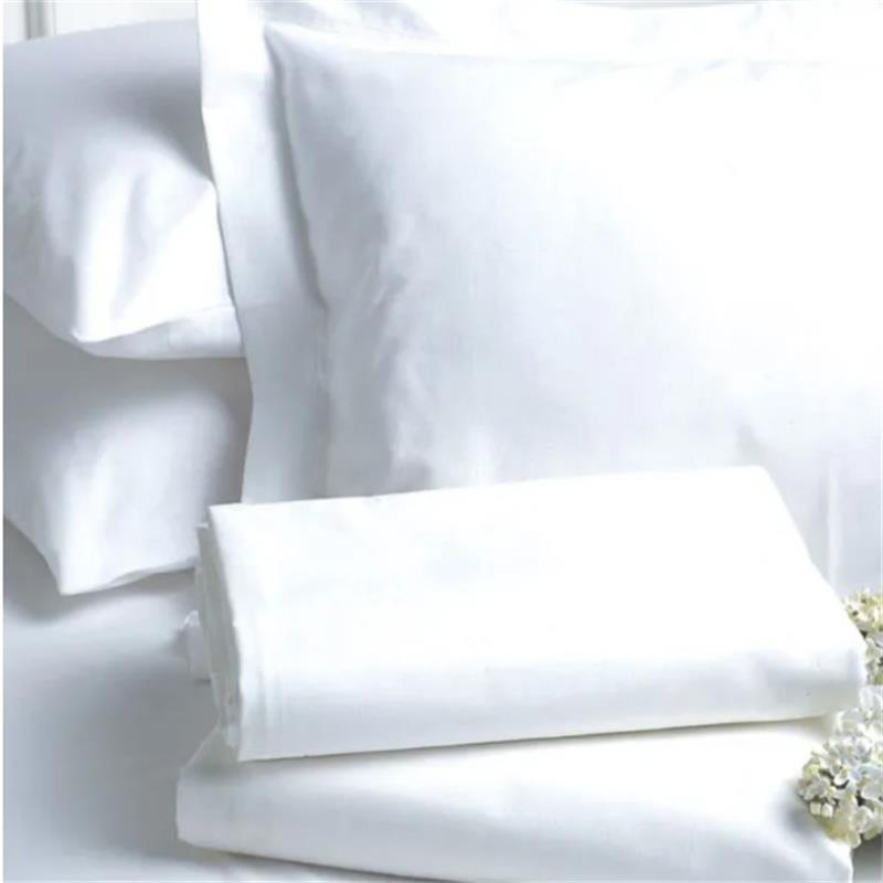 200-Thread Count Polyester Cotton Blend Percale Weave Plain Flat Sheet