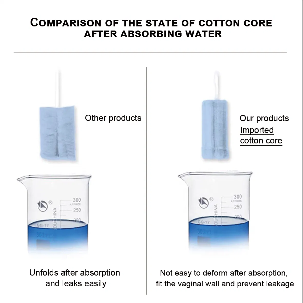 OEM High Quality Organic Vaginal Tampons with Applicator Waterproof Swimming High Flow Menstrual Tampons