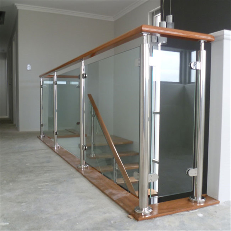 Outdoor Rail Post Glass Railing for Staircase Stair