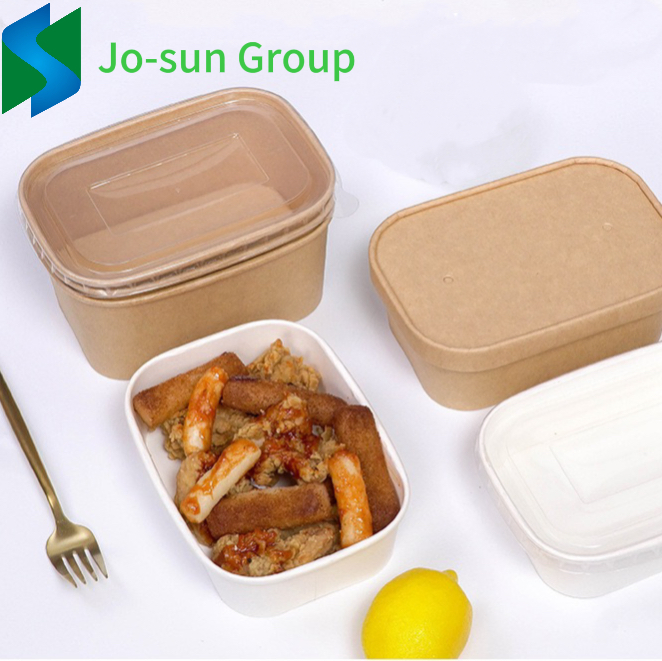 Jo-Sun Hot Sale Take Away Rectangle Container Square Salad Snack Box Bowl