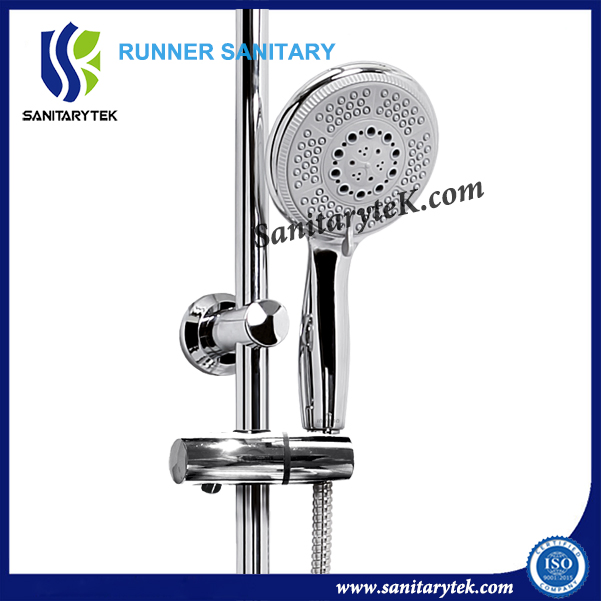 Modern Bathroom Shower Column Chromed Plated Shower Set with Handshower