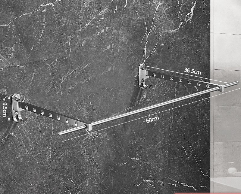 Foldable Wall Mounted Stainless Steel Clothes Drying Rack