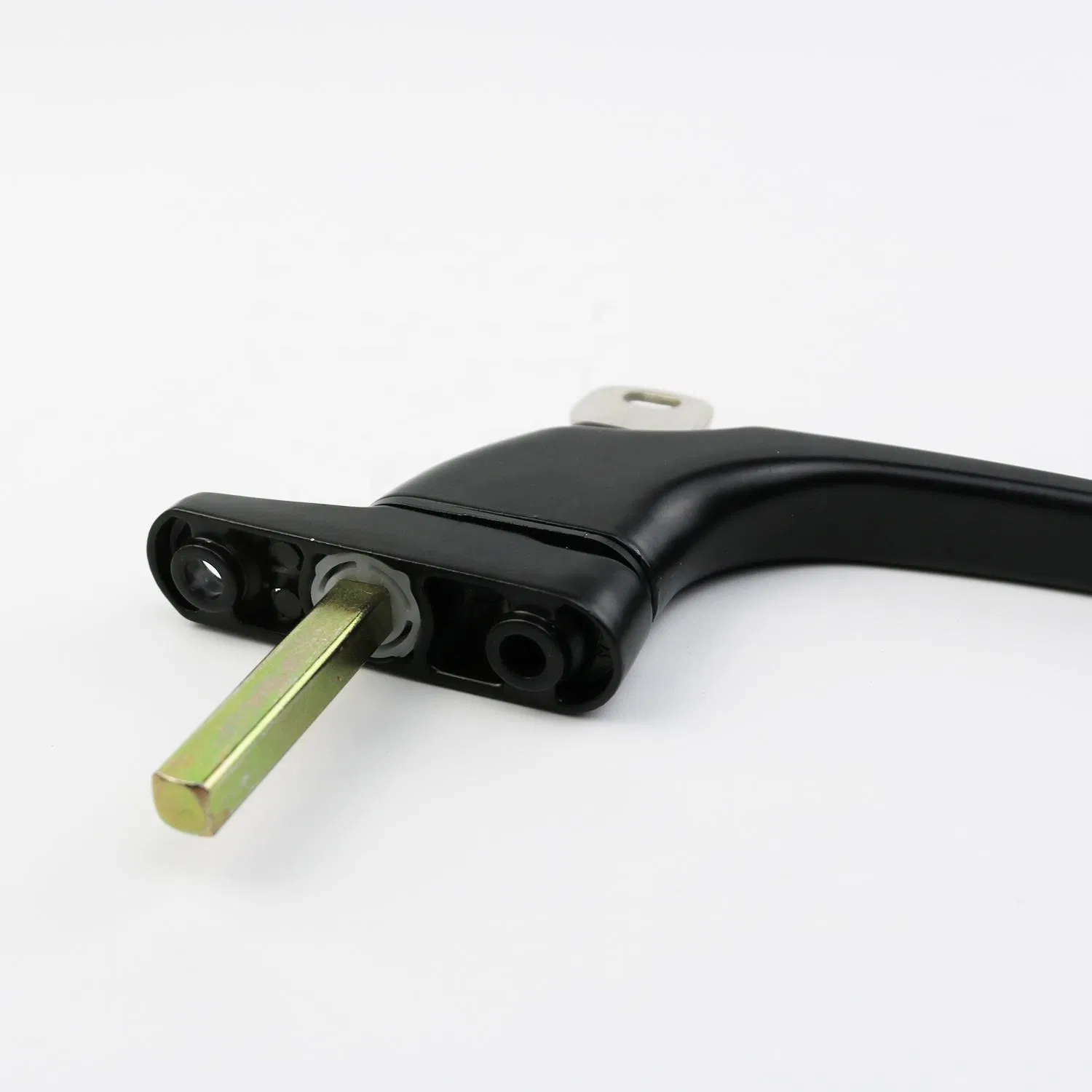 Powder Coating Zinc Alloy European Aluminium Window Square Shaft Handle with Lock