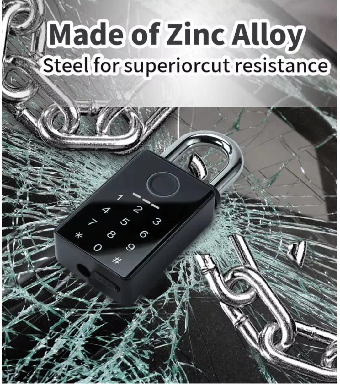 IP65 Waterproof Tuya APP Bluetooth Password IC Card Fingerprint Smart Digital Padlock