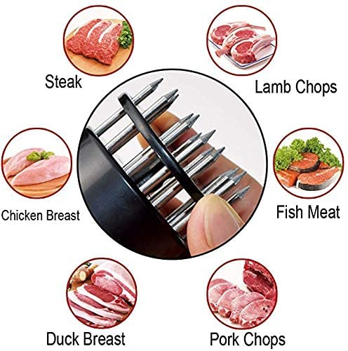 Meat Tenderizer Meat Hammer Stainless Steel Prongs Kitchen Utensils Wbb10524