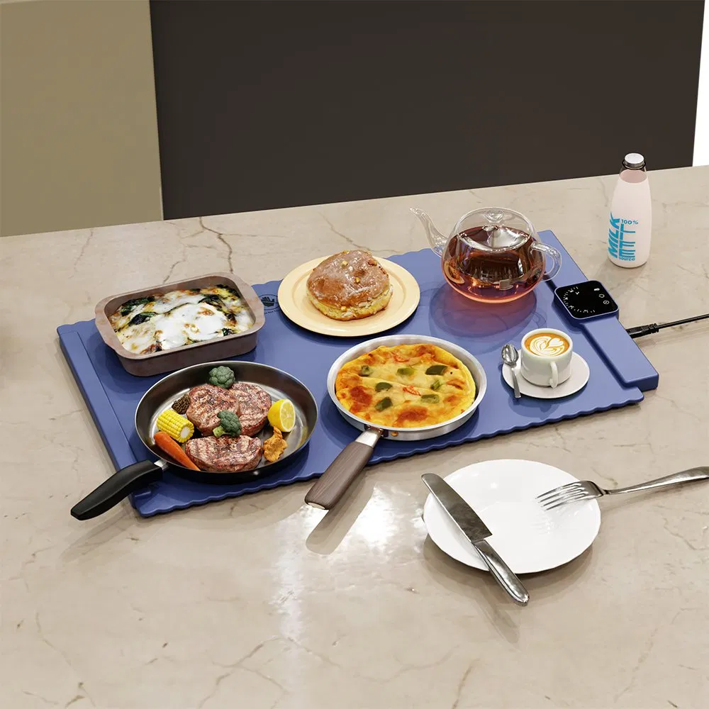 Electric Food Warmer Mat 66X39cm Silicone Heating Pad