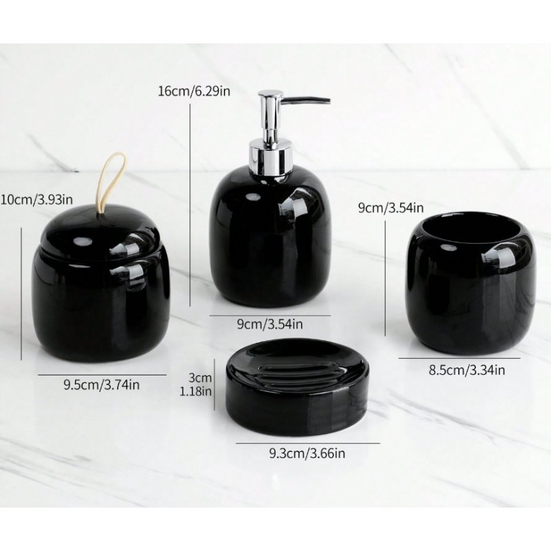 Elegant Modern Ceramic Bathroom Accessory Set for Luxury Homes
