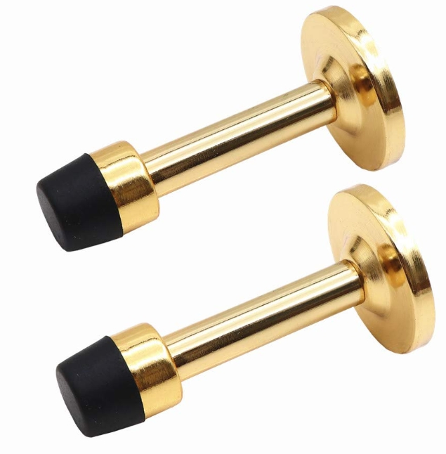 Mdmp-008AG Die-Cast Zinc Door Stop, Satin Gold Finish