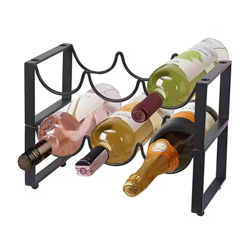 High Quality Factory Room Furniture Counter Top Custom Made Wood Wrought Iron Barrel Wholesale Wall Mounted Accessories Cabinet Store Wine Rack