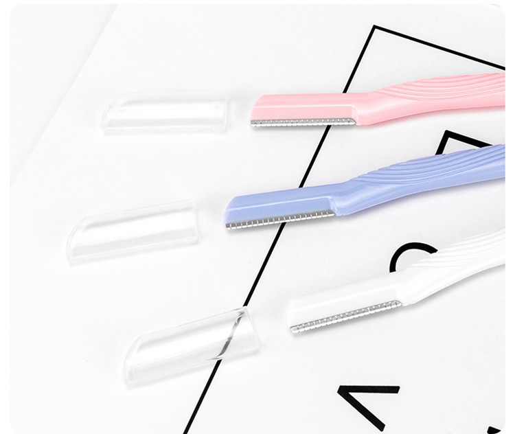 Eco-Friendly Plastic Handle Hair Removal Trimmer 3 Pieces of Beauty Eyebrow Trimmer Razor Set