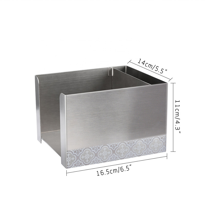 Multi Functional Stainless Steel Bar Tidy Kitchen Dispenser Metal Napkin Holder Bar Organizer Bar Caddy for Chateau De Laubade Davidoff