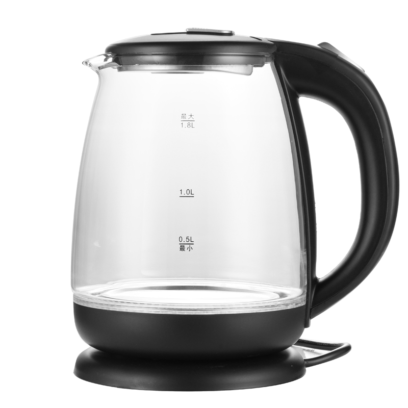 Kitchen Appliance High Power 1800W Glass Electric Water Kettle with Boil-Dry Protection