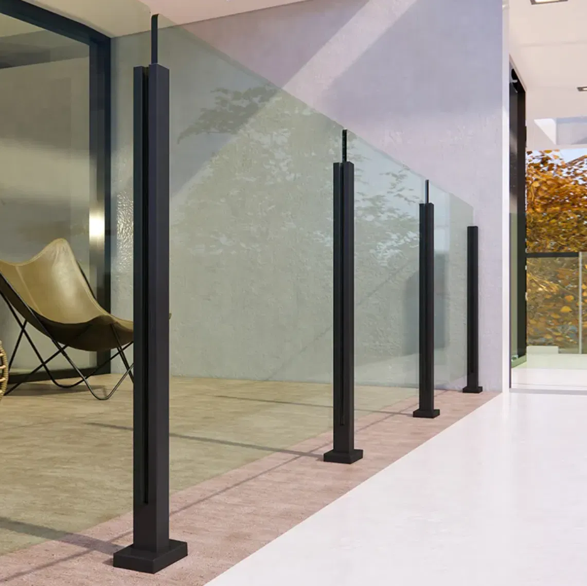 Laminated Glass with Flat Edge for Roof and Door Window Tempered Toughened Clear Railing Glass