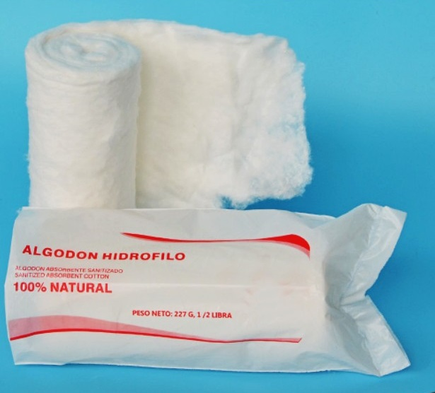 Medical Cotton Roll Absorbent Cotton Roll 50g/100g/200g/300g/400g/454G/500g/1000g in a Roll, Each in a Polybag or Kraftpaper