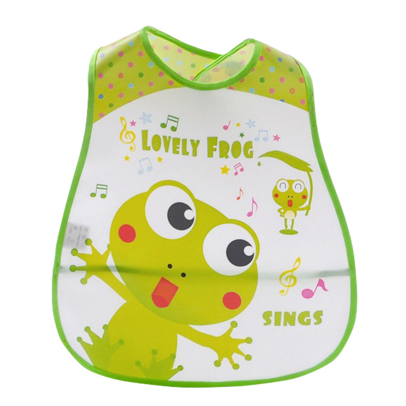 OEM Factory Eco-Friendly Waterproof Washable Reusable Durable Sleeveless PEVA Baby Bibs