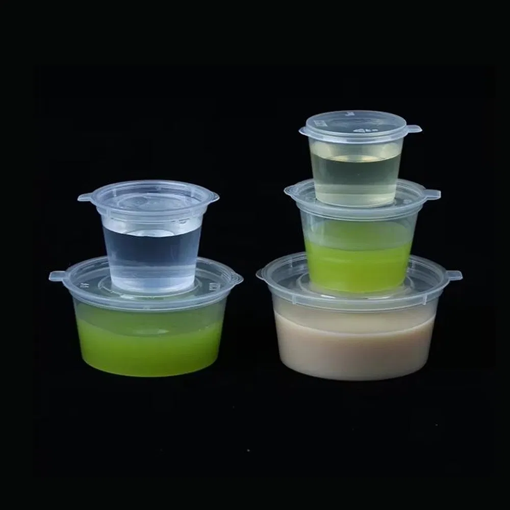 High Quality Wholesale Disposable Plastic Ice Cream Jelly Cooked 5oz Food Container PP Sauce Cup with Cover