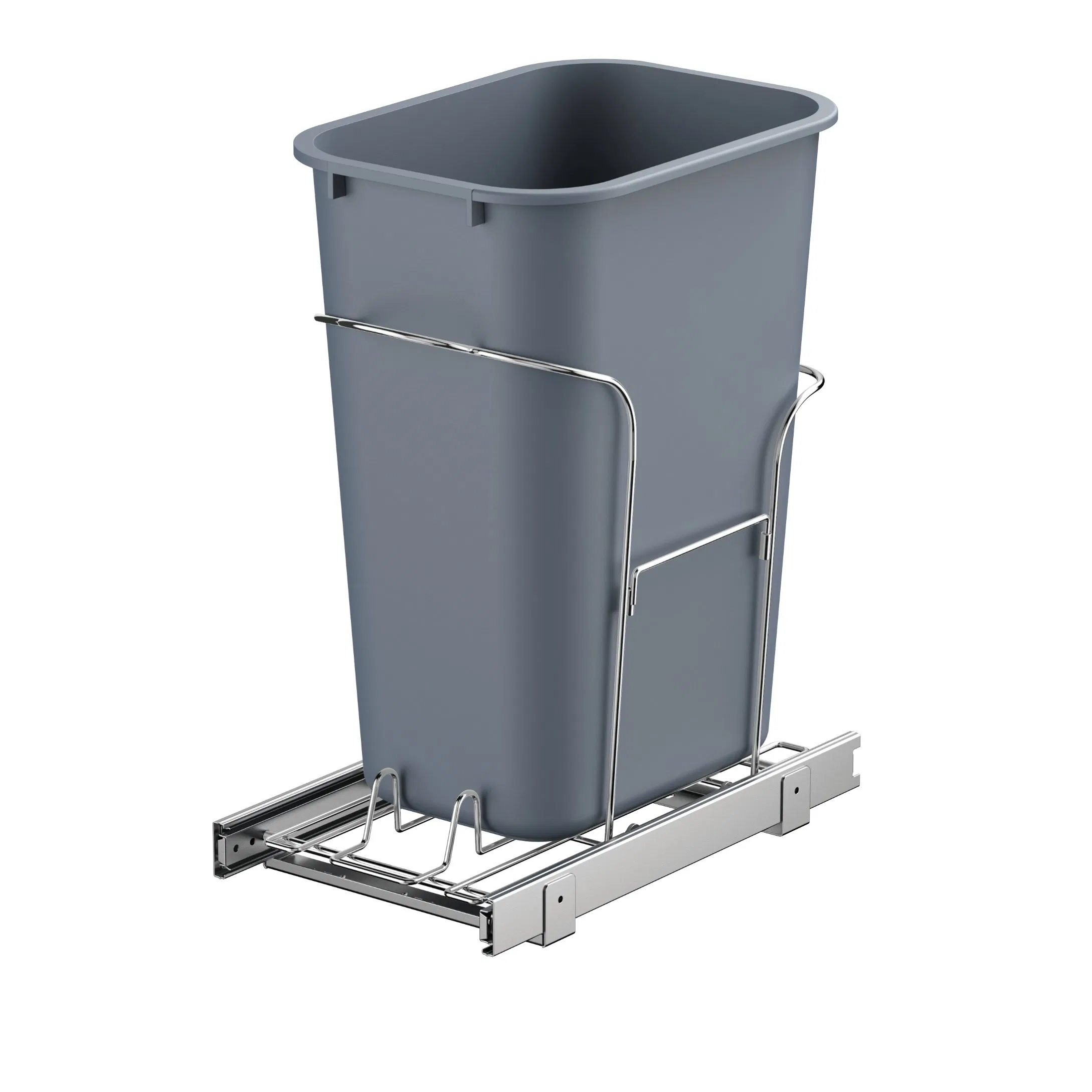 Handle Type Trash Bin Garbage Trash Bin Trash Can Plastic Drawers Cabinet Kitchen Built-in Dustbin Kitchen Storage