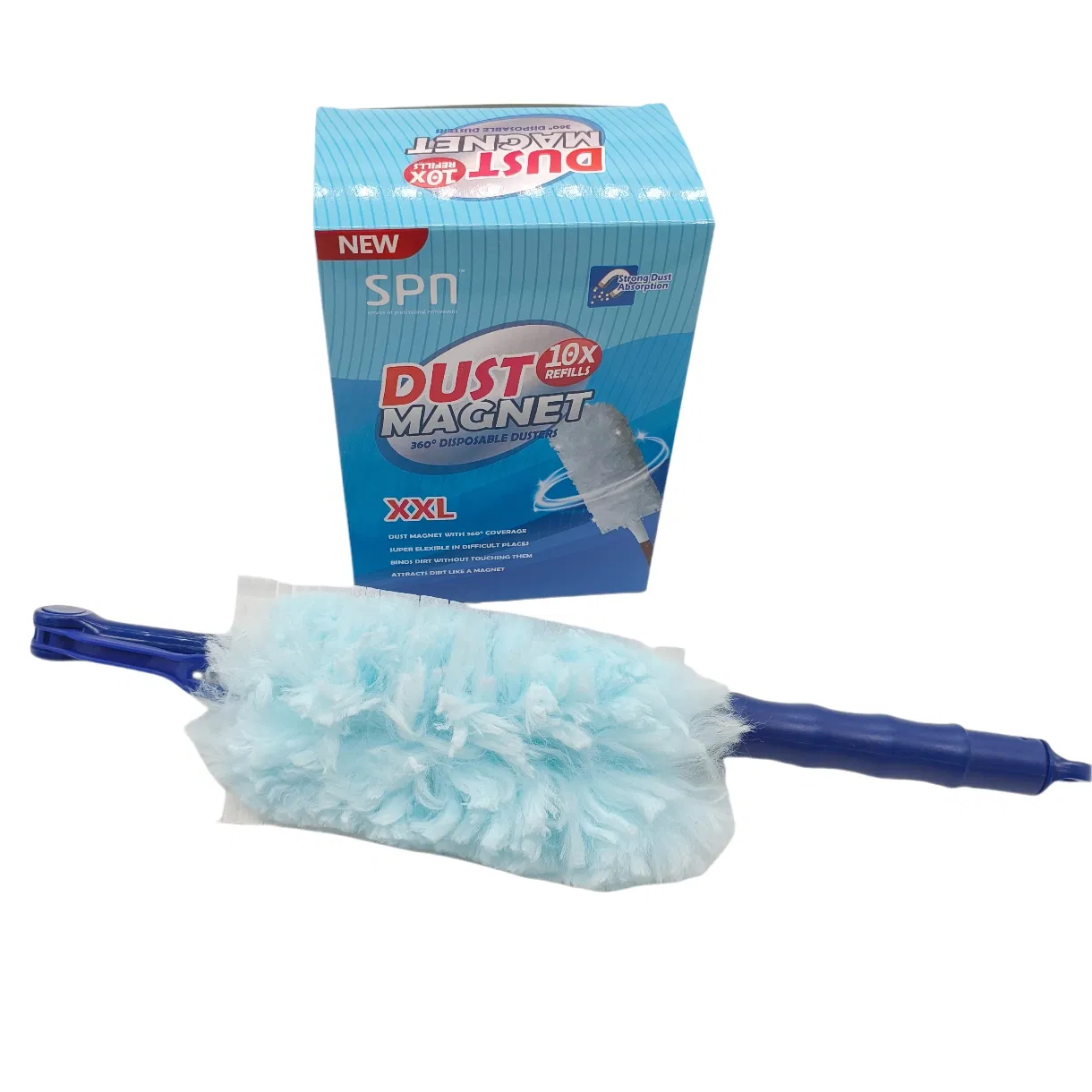 White, Orange, Blue, Purple Picture Frame Fan Mop Nonwoven Duster