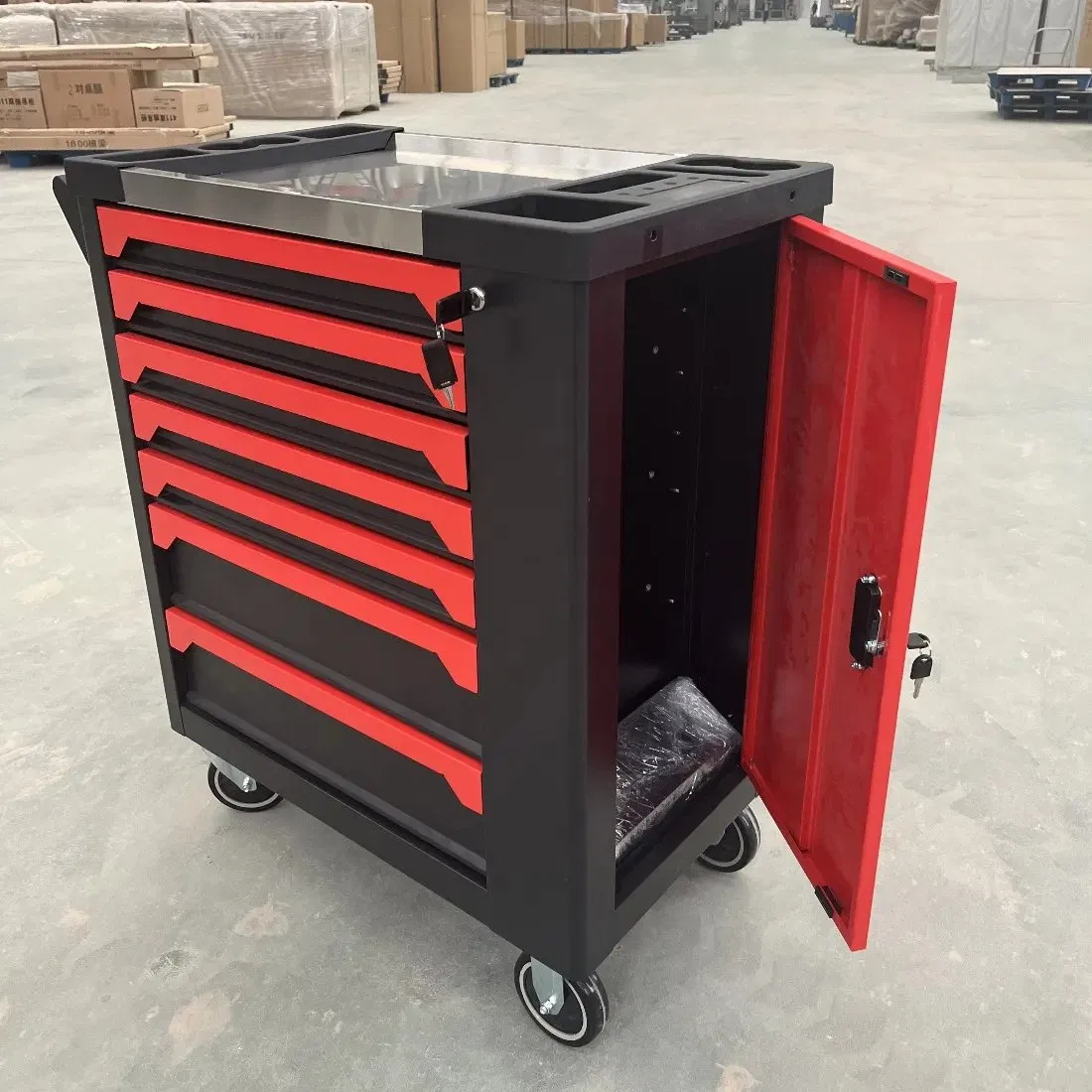 Car Repair Workshop OEM Rolling Tool Box Chest Trolley