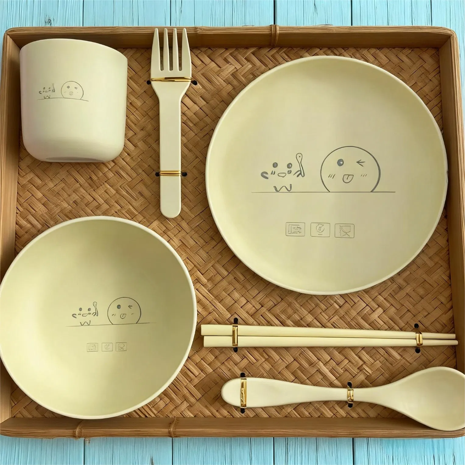 Degradable Eco-Friendly Polylactic Acid Children's Tableware