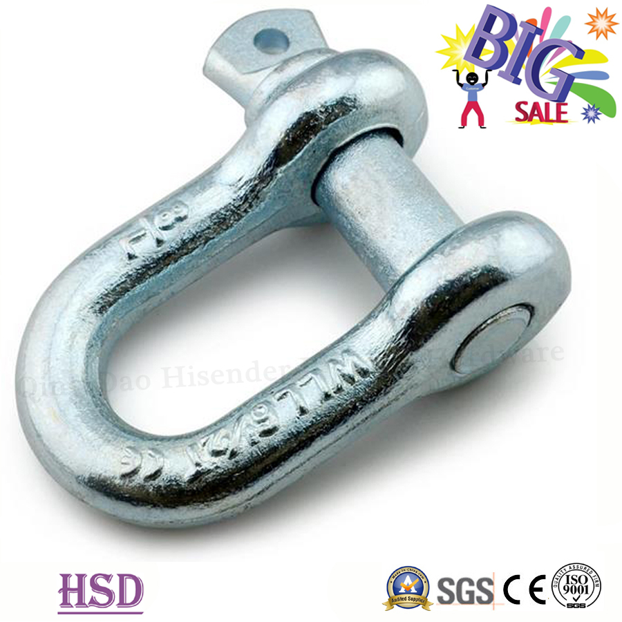 Galvanized Forged Chain Fittings Us Type Screw Pin G209 Shackle