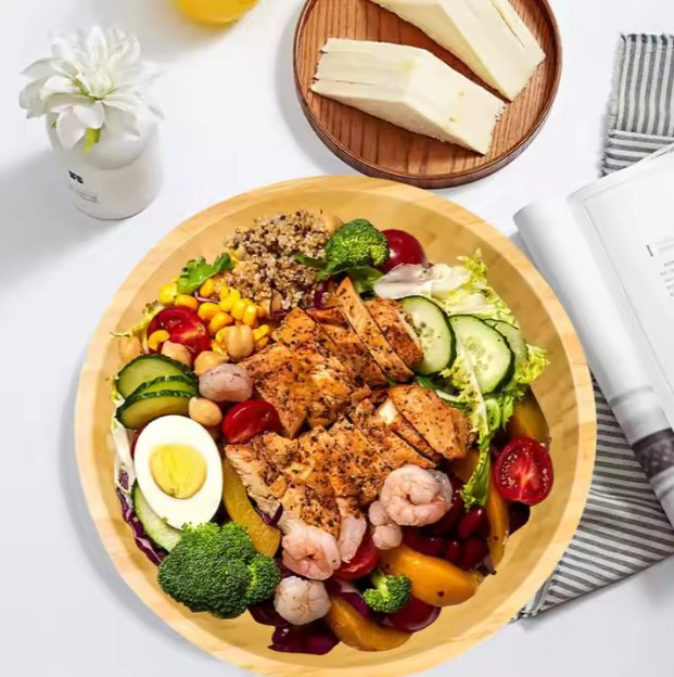 Набор деревянных мисок и ложек из бамбука