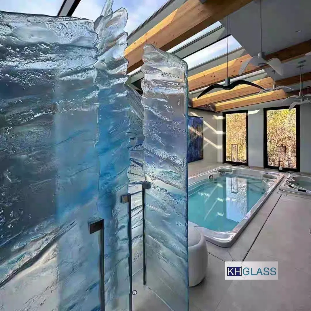 6mm 8mm Stylish Cast Textured Factory Supply Clear Tempered Toughened Bent Glass for Building Glass Door and Window