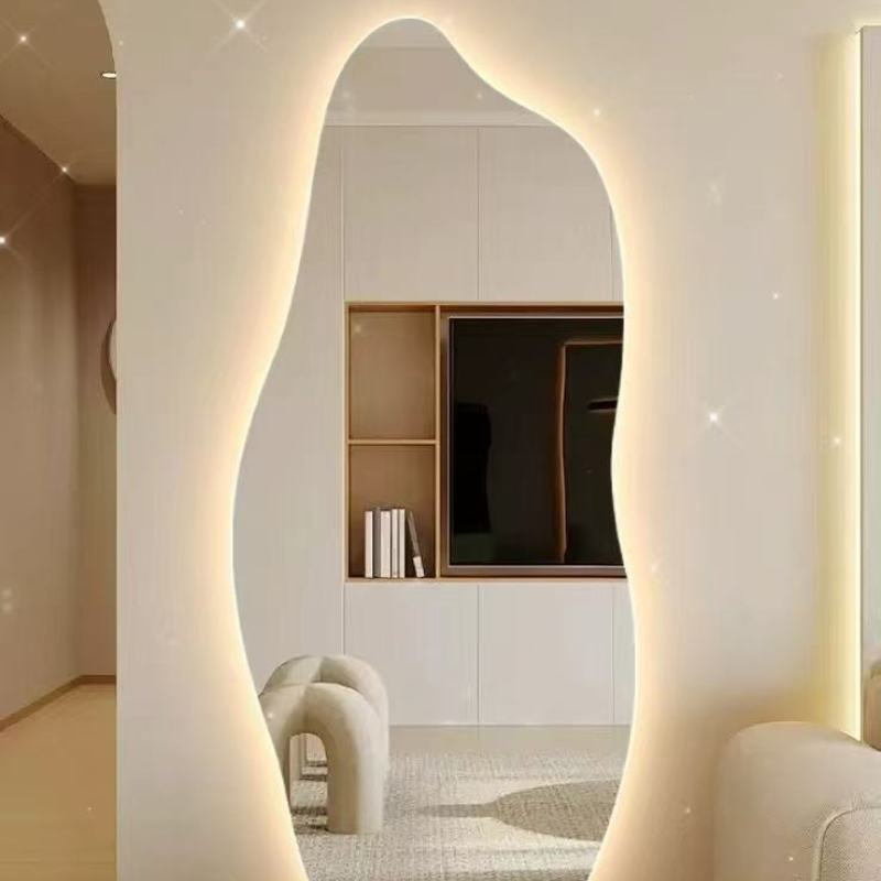 Oval Gold Frame Smart LED Bathroom Mirror High-End Bathroom Makeup Mirror LED