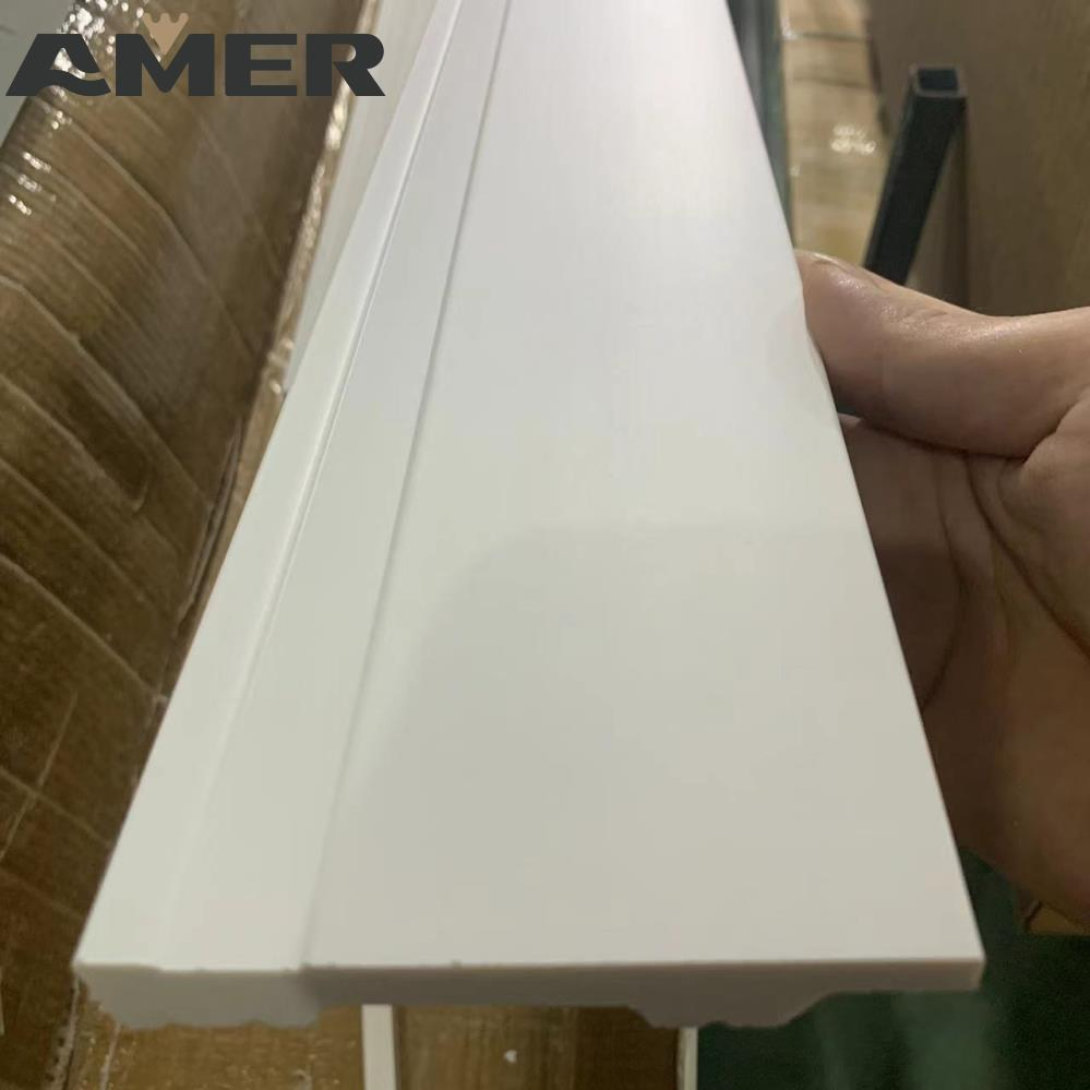 White Primed Flooring Molding Baseboard Skirting Board