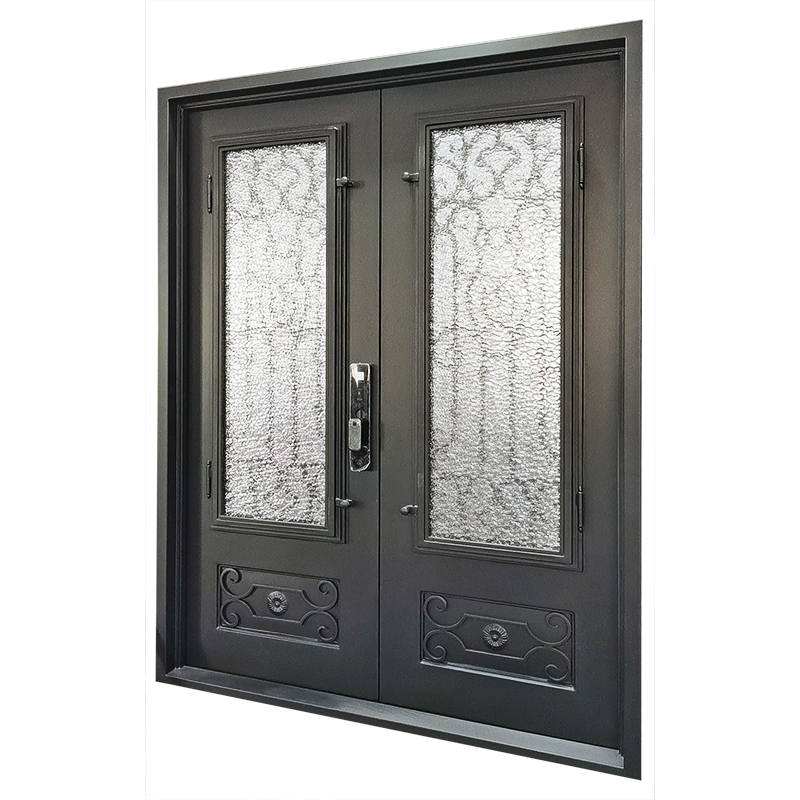 Rugged Structure Elegant Aesthetic Iron Door Ensuring Safe Decorative Front Entrance