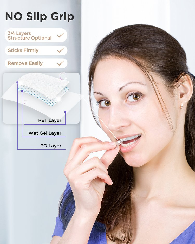 28 Strips Teeth Whitening Strips Non-Slip Dental Whitener Professional Effect Whitening Strips