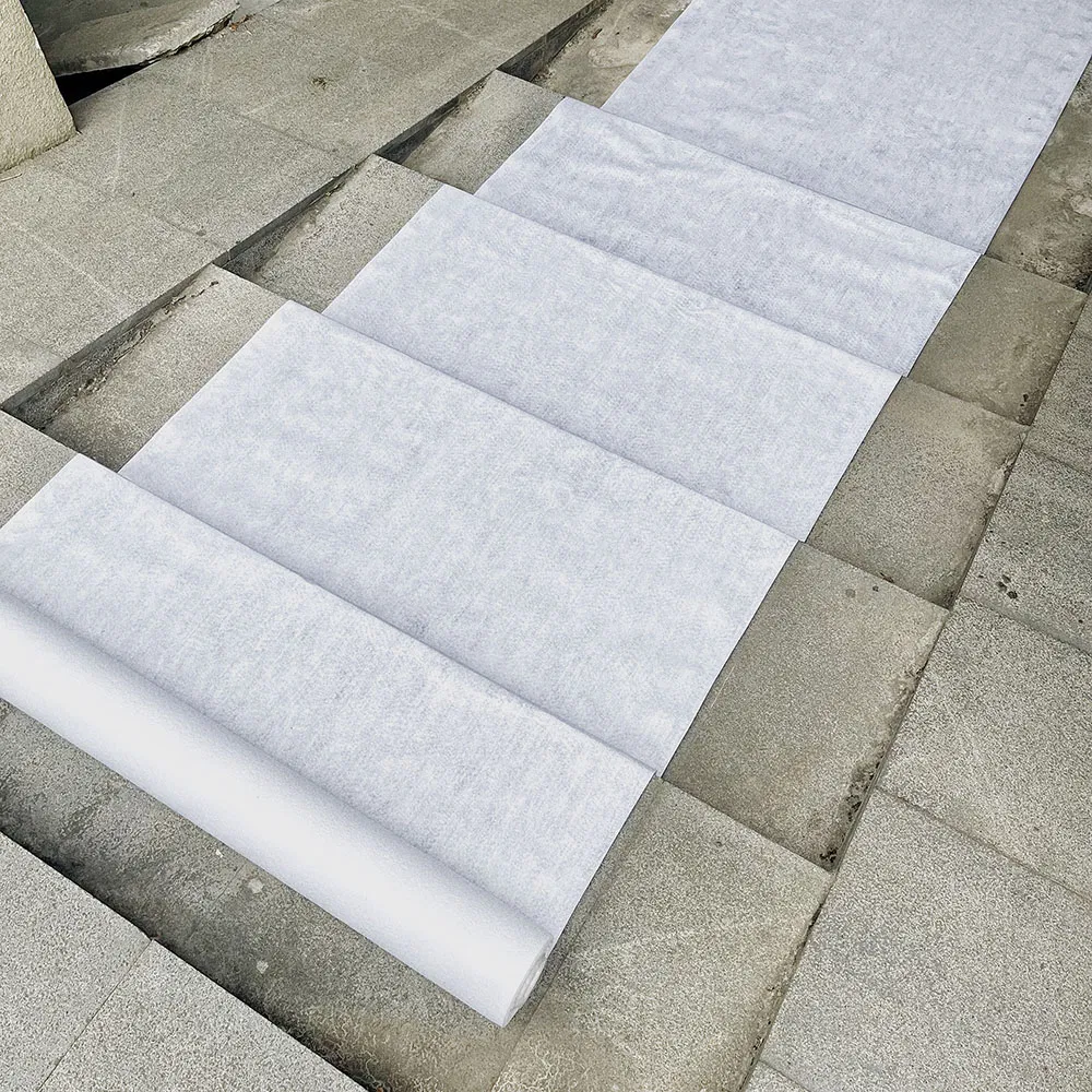 Nonwoven Needle Punched White Easy Sticky Painter Felt with PE Film