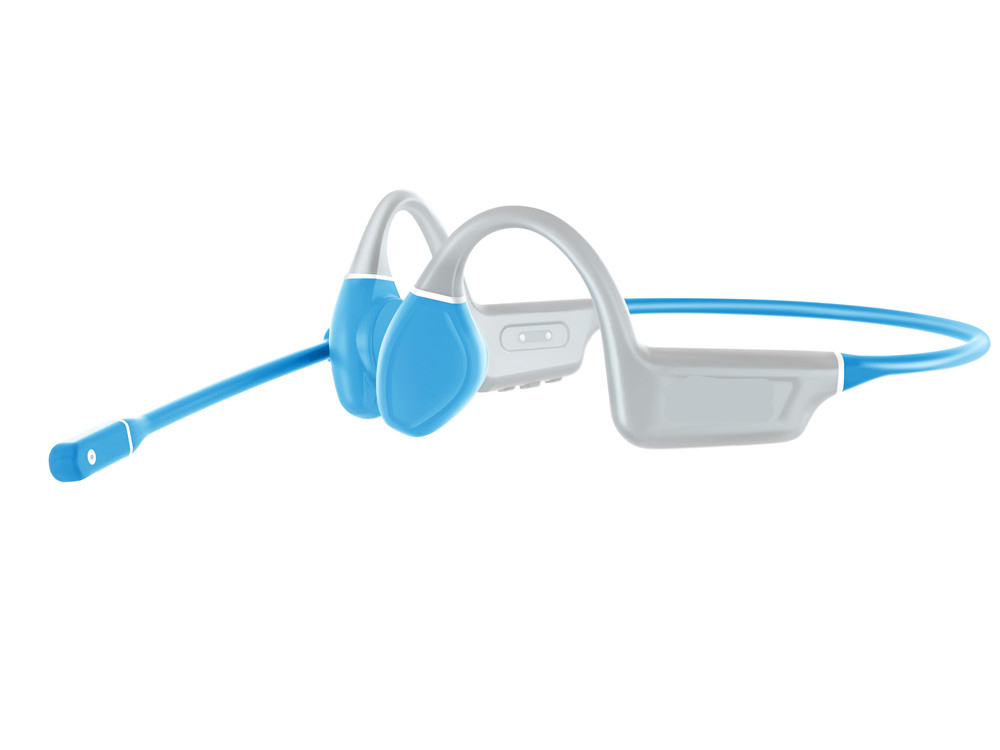 Es-960PRO Blue Bone Conduction Headset Bluetooth Headband Headphones with 270 Degree Rotatable Microphone Wireless Earhook Earphone