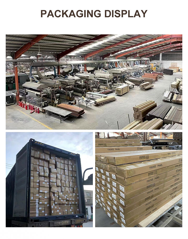 WPC Fluted Wall Panel Indoor Interior Wall Cladding Composite Wooden Grain PVC WPC Wall Decor Panel