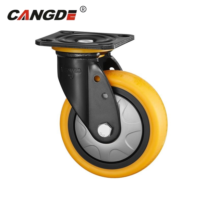 4/5/6/8 Inch Heavy Duty Iron Core PU Caster Round Wheel Price
