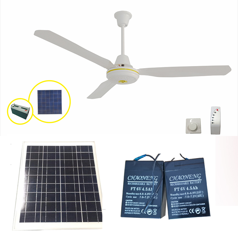 48/56 Inch Iron or Aluminium Blade 12 Volt DC Ceiling Fan with Remote Control