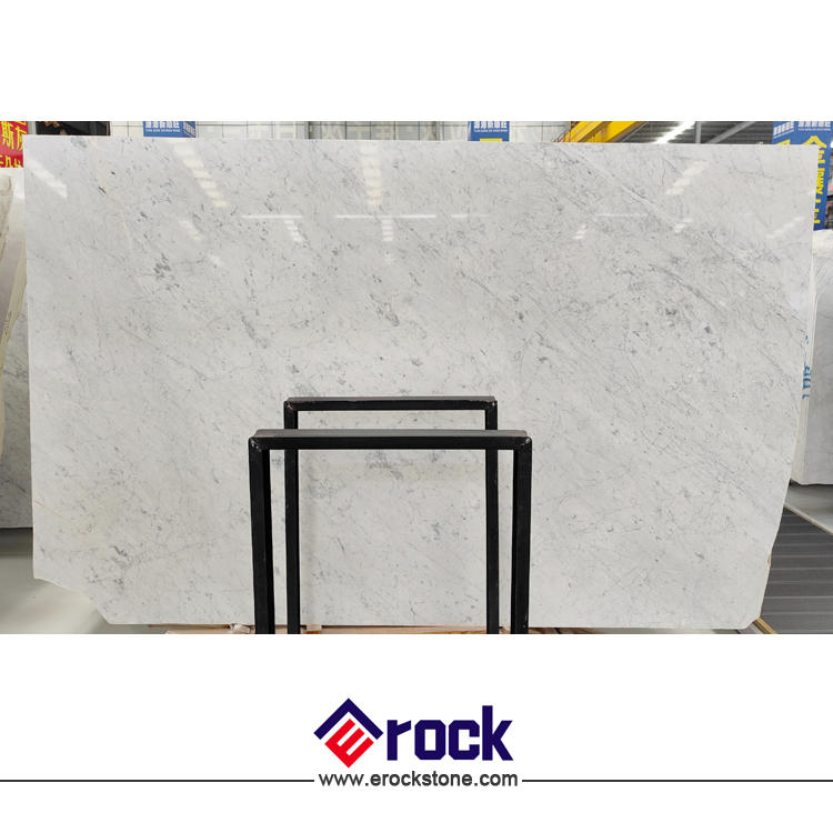 a Quality Polished White Bianco Carrara Marble Slabs for Countertop and Tiles