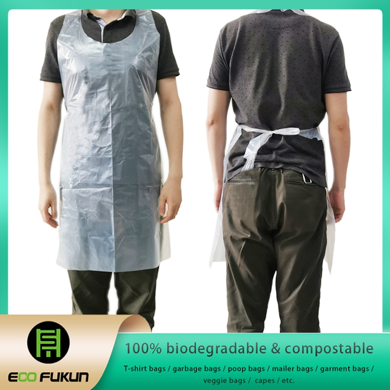 Biodegradable Apron, Plant-Based Disposable Compostable Apron