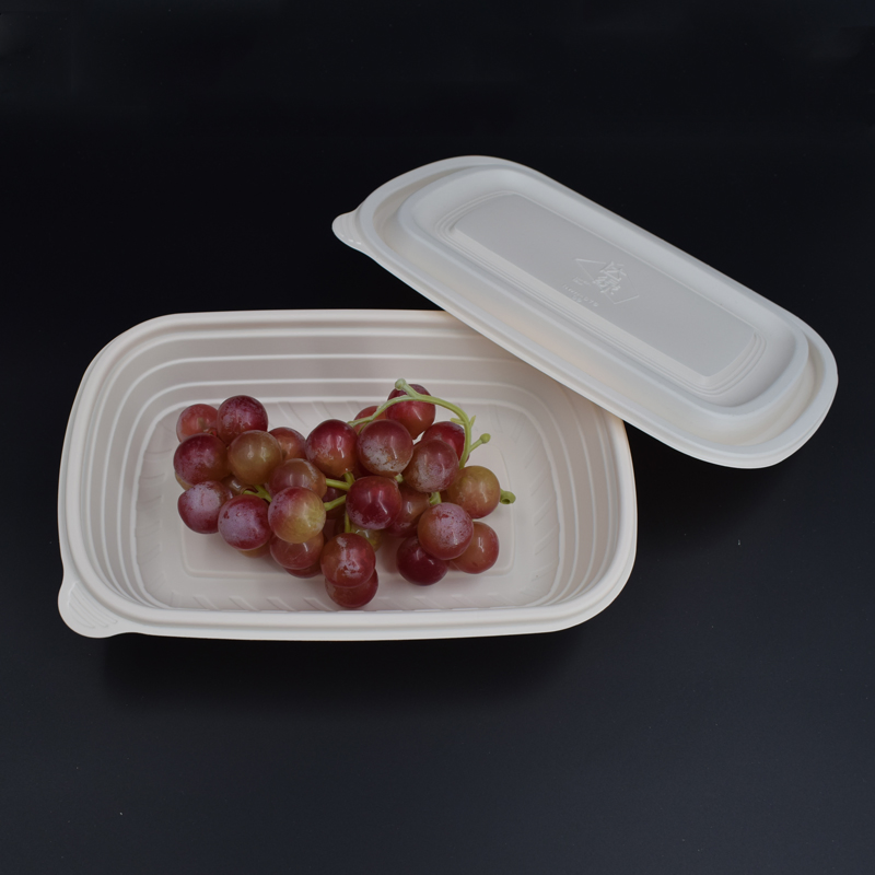 Big Size 1000ml 1200ml Biodegradable Eco Friendly Disposable Cornstarch Tray