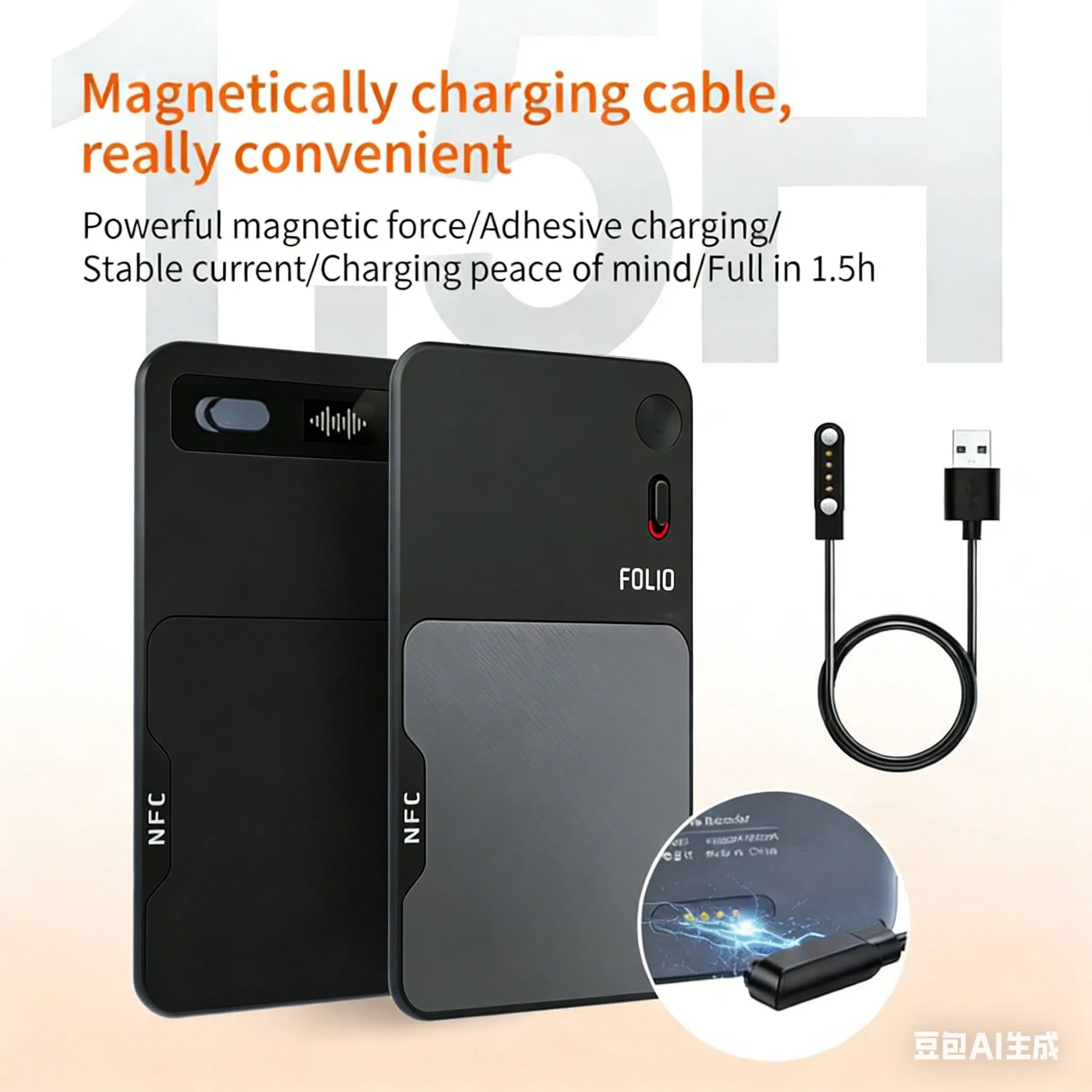 Ultra Slim 64GB Ai Voice Recorder Smart Digital Voice Recorder APP Audio