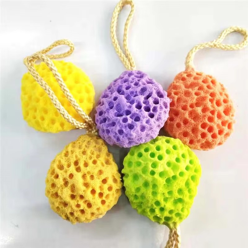 Cheese Bath Ball Soft Foaming Body Cleanser Honeycomb Sponge Facial Cleansing Artifact