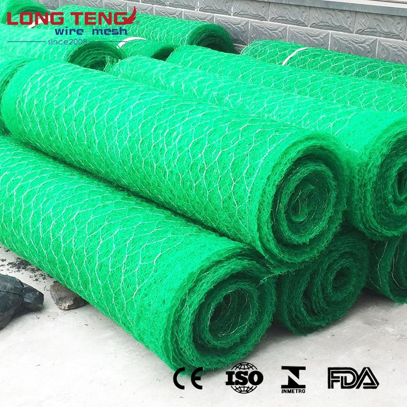 Geocomposite Geo Mat Steel Reinforced Geomat Gabion Mat with Steel Gabion Mesh Wire Plastic Mesh Mat
